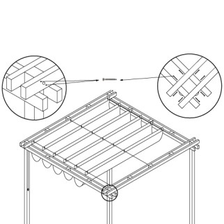 Pergola Wavesail 290x300cm