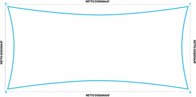 schaduwdoek rechthoek op maat