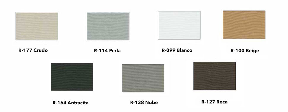 Recsystem standaard kleuren wd schaduwdoek