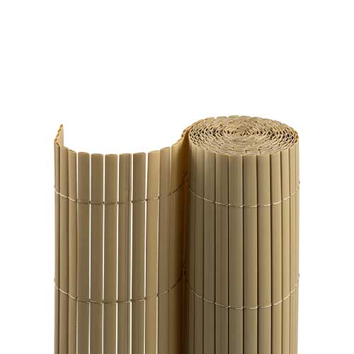 balkonscherm kunststof bamboe rol