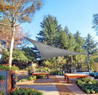 Zonnezeil 3x3x4,24m 160gr 90° antraciet waterdicht