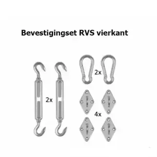 Rvs Bevestigingset vierkant