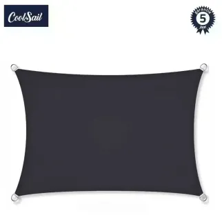 Zonnezeil 2x5m CoolsailPro antraciet 100% waterdicht