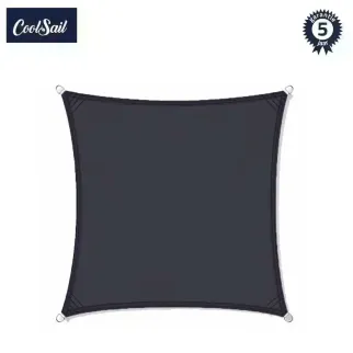 Zonnezeil 4,5x4,5m CoolsailPro antraciet 100% waterdicht