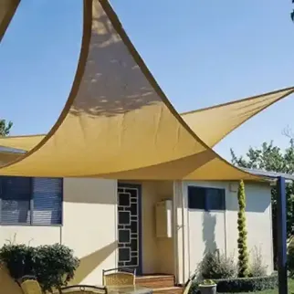 Zonnedoek 4,6x4,6x6,5m 190gr/m² 90° zand