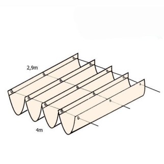 Waterdicht Wavesail 290x400cm ivoor