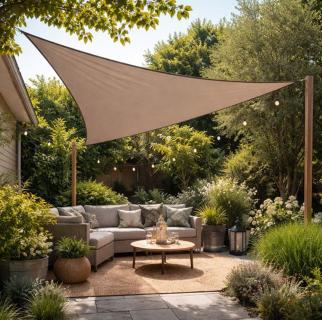 Zonnezeil 3x3x3m 160gr taupe Waterdicht