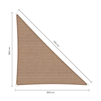 Sunfighters schaduwdoek 3x3x4,2m zand