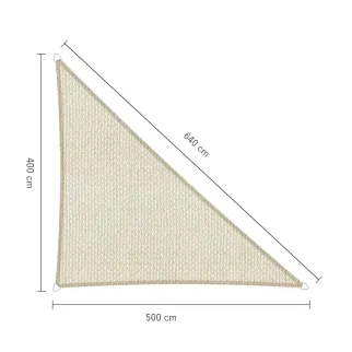 Sunfighters schaduwdoek 4x5x6,4m ivoor