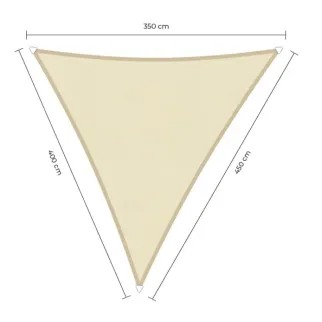 Sunfighters schaduwdoek waterdicht 3,5x4x4,5m ivoor