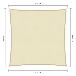 Sunfighters schaduwdoek waterdicht 4x4m ivoor