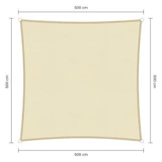 Sunfighters schaduwdoek waterdicht 5x5m ivoor