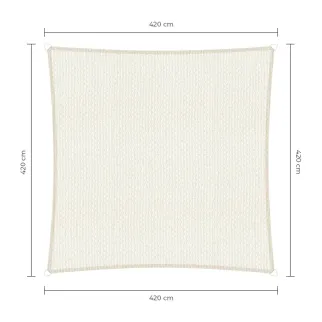 Sunfighters schaduwdoek 4,2x4,2m wit