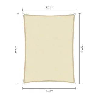 Sunfighters schaduwdoek waterdicht 3x4m ivoor