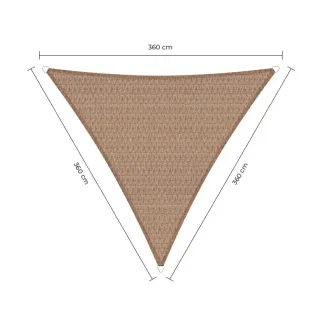 Sunfighters schaduwdoek 3,6x3,6x3,6m zand