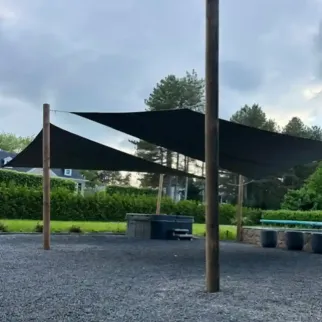 Schaduwdoek 6x6x6m 340 gr antraciet