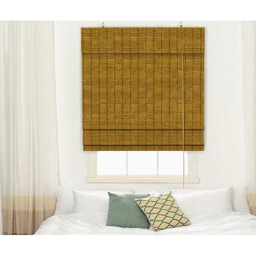 bamboe vouwgordjn 130x160 cm bruin
