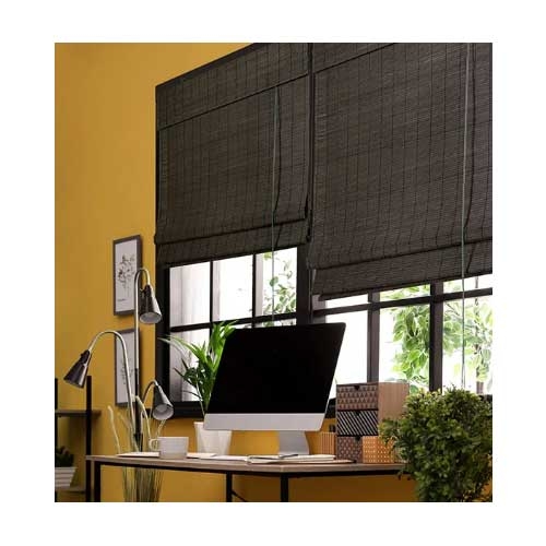 bamboe vouwgordjn 130x160 cm donkerbruin