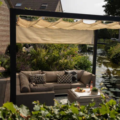 Nesling harmonicadoek 370x370cm zand