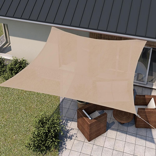 Zonnedoek 5x5m 340gr taupe