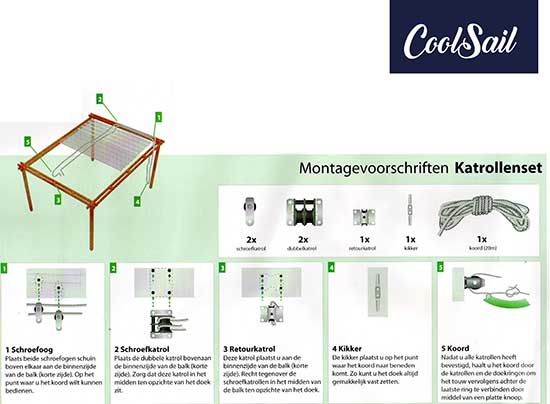 harmonicadoek montage handleiding blad 1