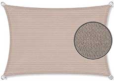 schaduwdoek rechthoek op maat taupe