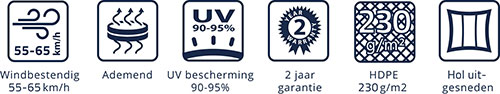 schaduwdoek hdpe 230 g/m2