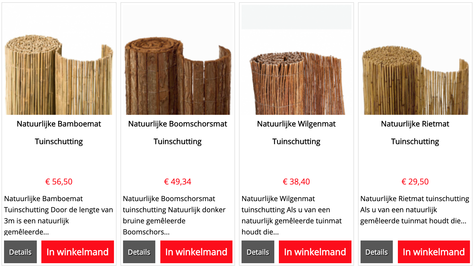 snap Leeg de prullenbak ondergoed Goedkope tuinschuttingen | Schaduwdoekkeuze.nl