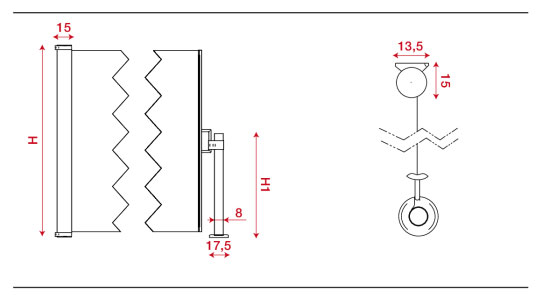 oprolbaar windscherm installatie